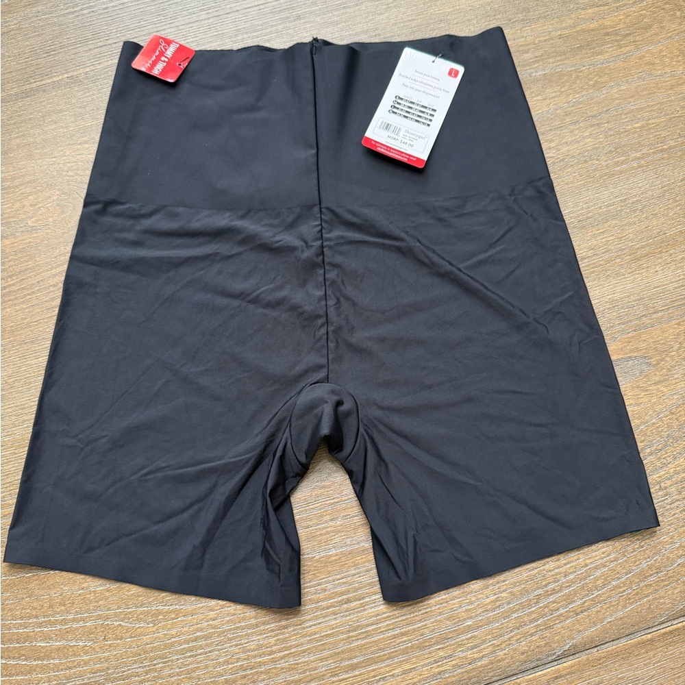 New Skinnygirl Black Laser Shaping Shorts Tummy Thigh Slimmer Large Shapewear